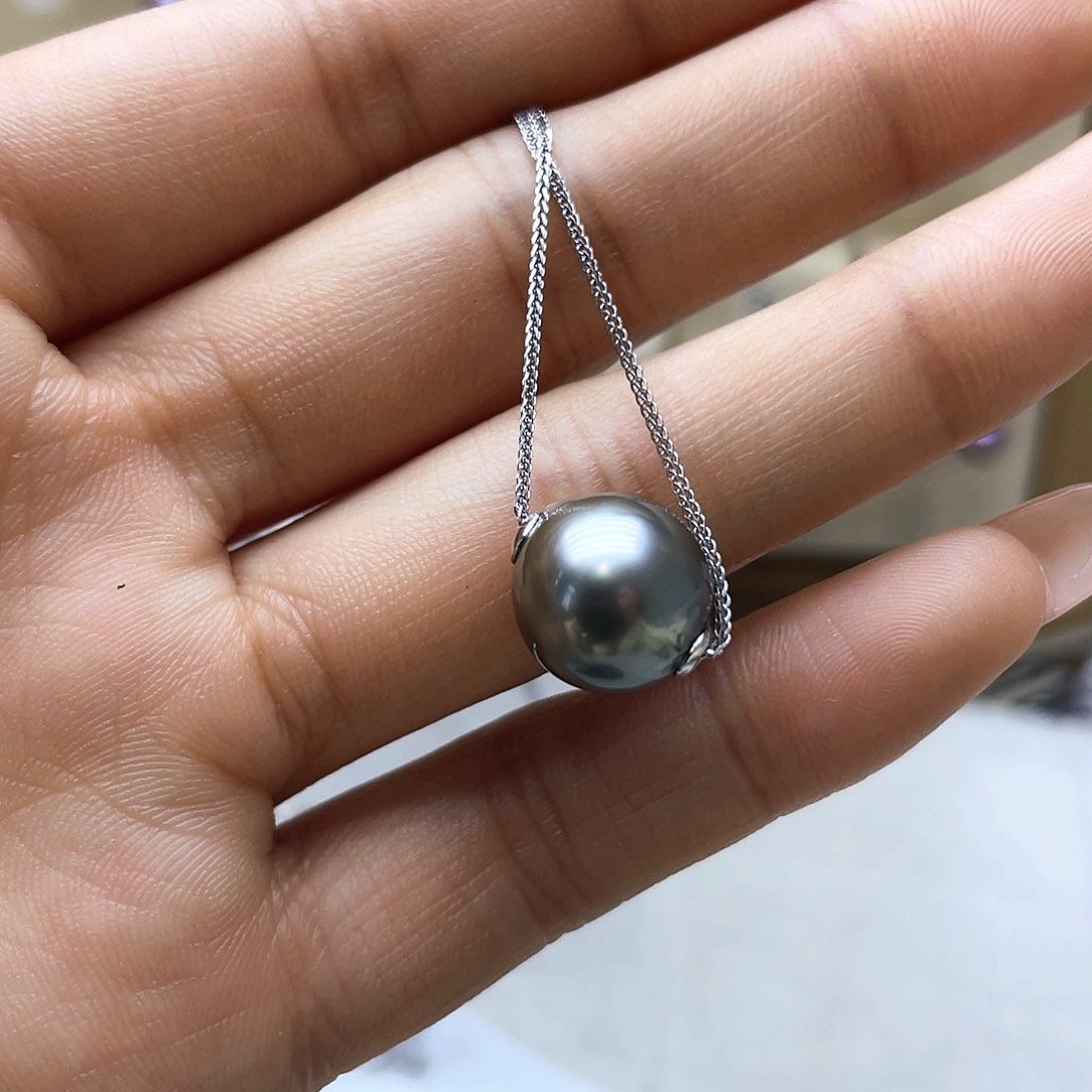 海水珍珠颈饰银S925镶嵌