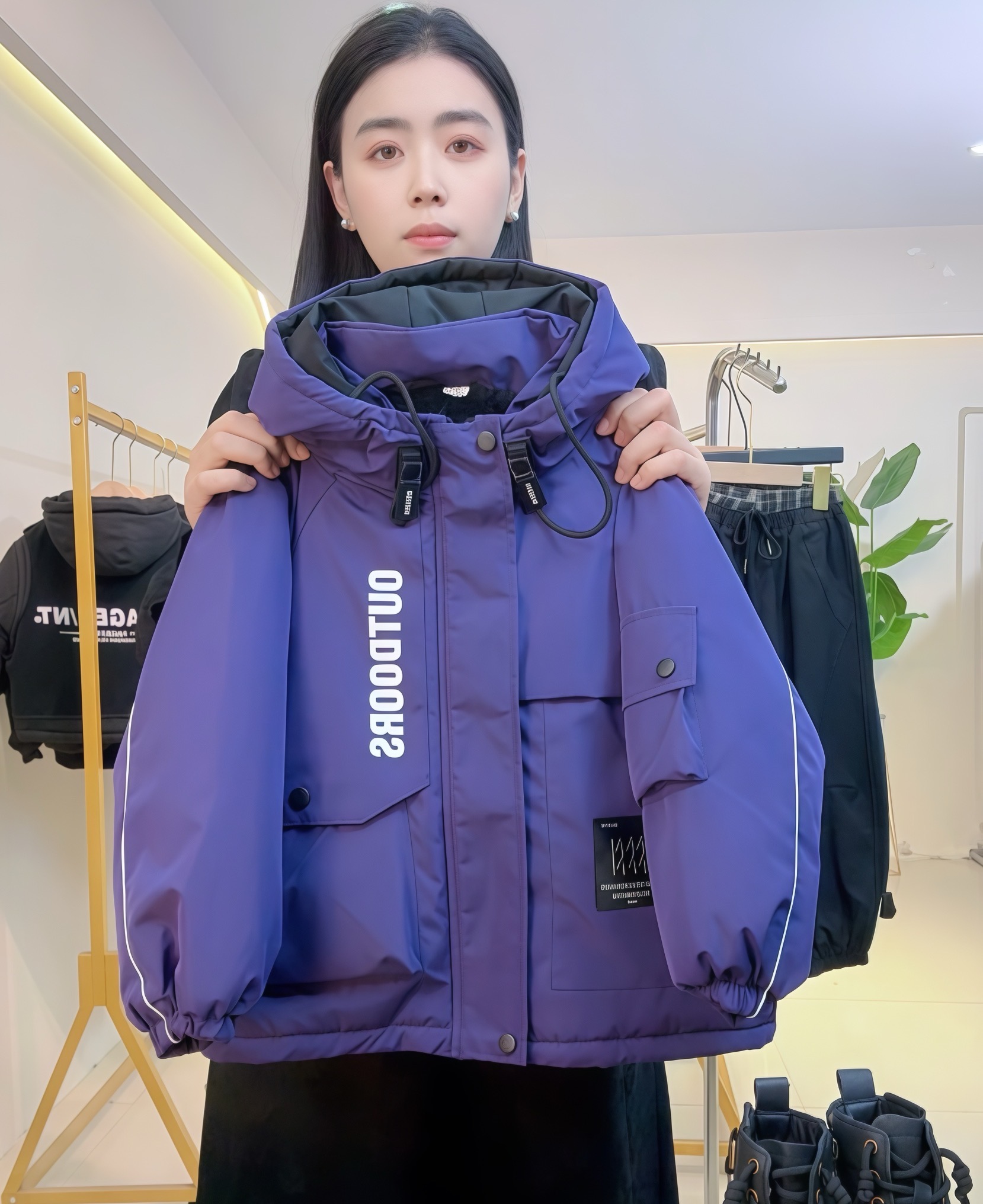 【加绒加厚】男童外套冬装2025新款中大帅气儿童冬季棉衣派克服棉服