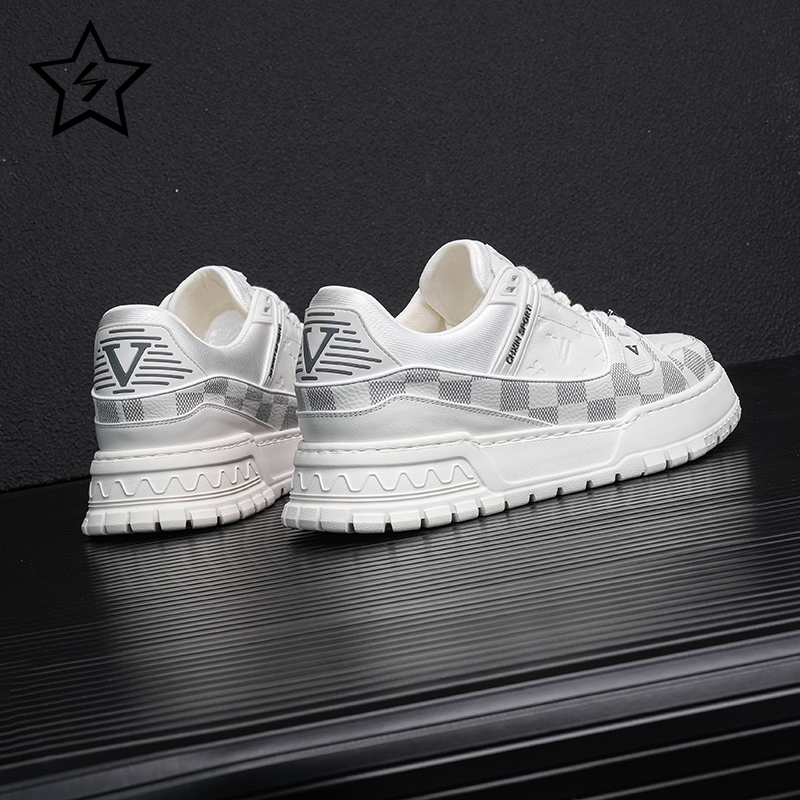 2025夏季板鞋透气时尚低帮男士百搭小白鞋休闲鞋隐形内增高潮鞋男