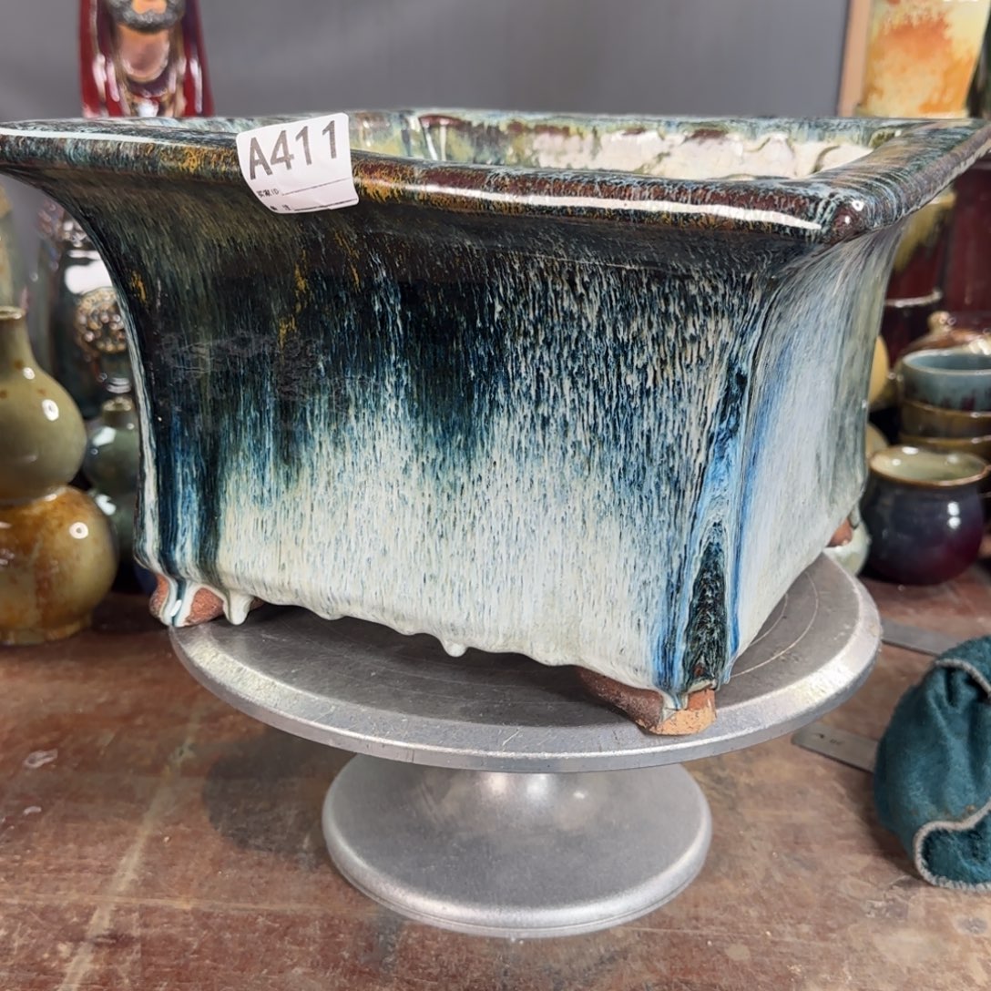 田***歌紫砂花盆411瑕疵品    