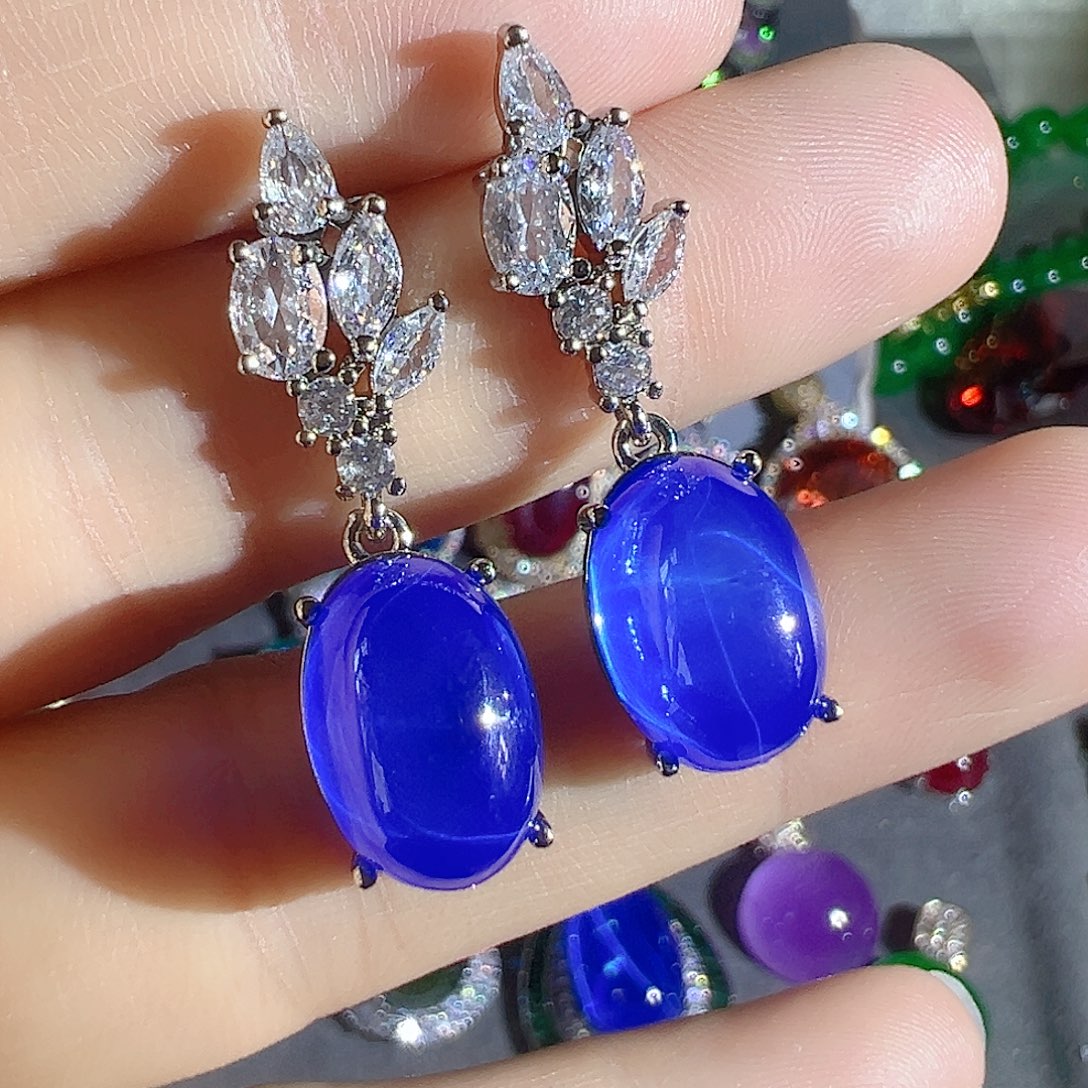 花岗石钨合金红色蓝色吊坠