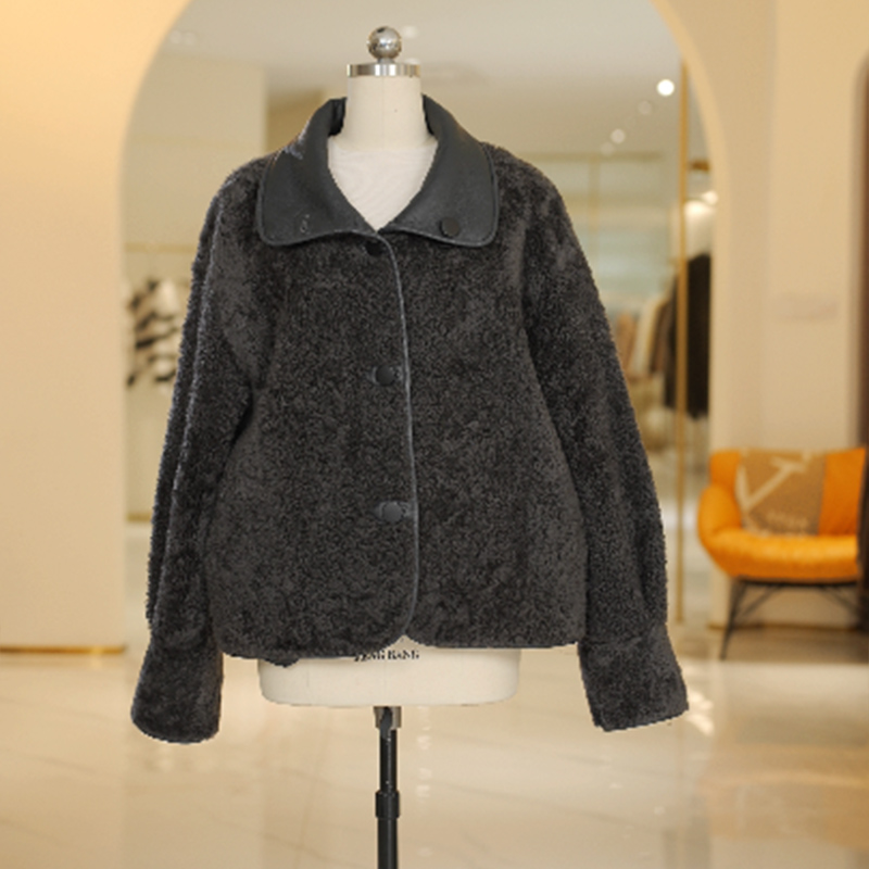 ALL FUR 定制西班牙进口拉贡皮毛一体皮草PC250109