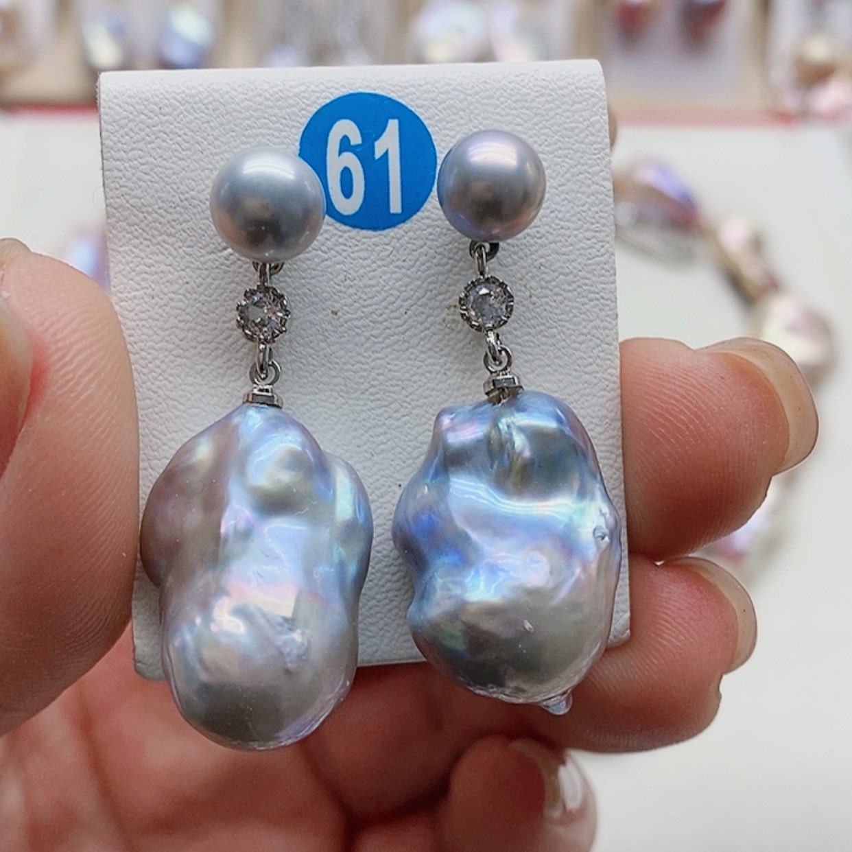 【闪购商品】淡水珍珠耳饰银S925镶嵌