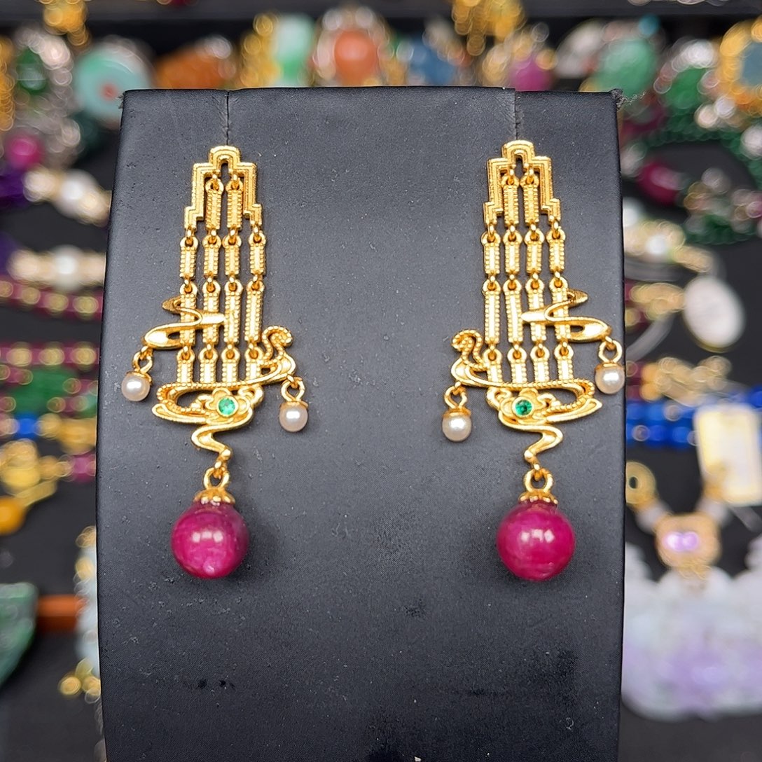 耳饰未镶嵌红宝石双十二直降价不议