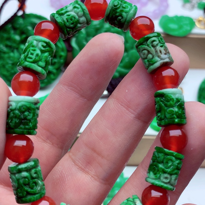 翡翠未镶嵌手链手串