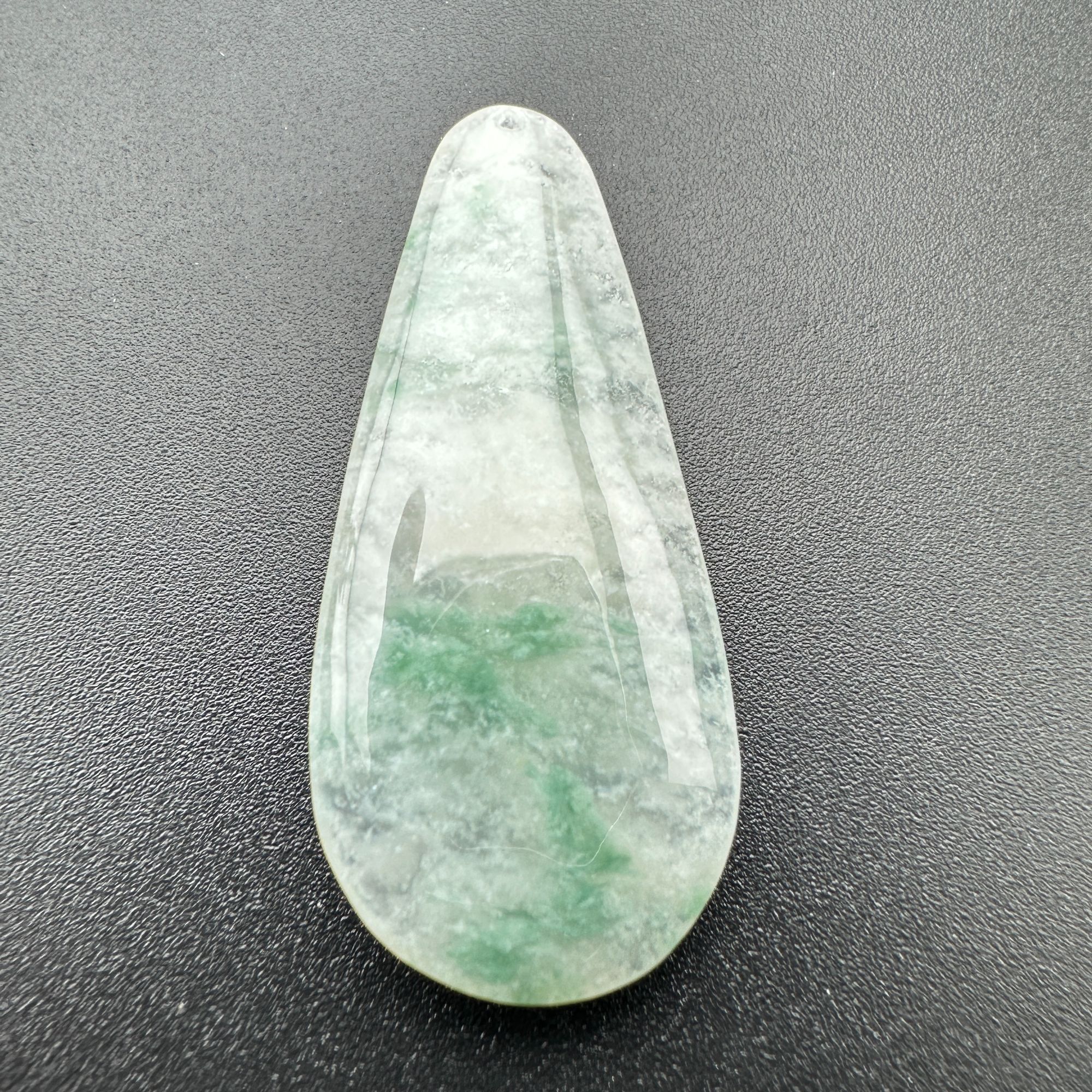 明清老料翡翠冰种山水意境坠子(38.5×17×5.5mm)