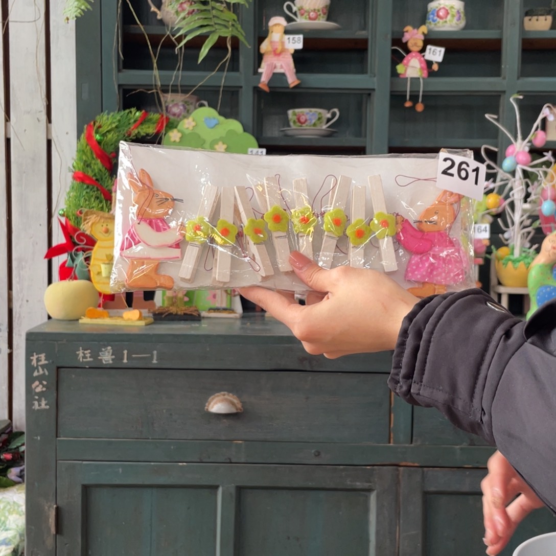 木质圣诞月福老货玩具中古风默认微瑕