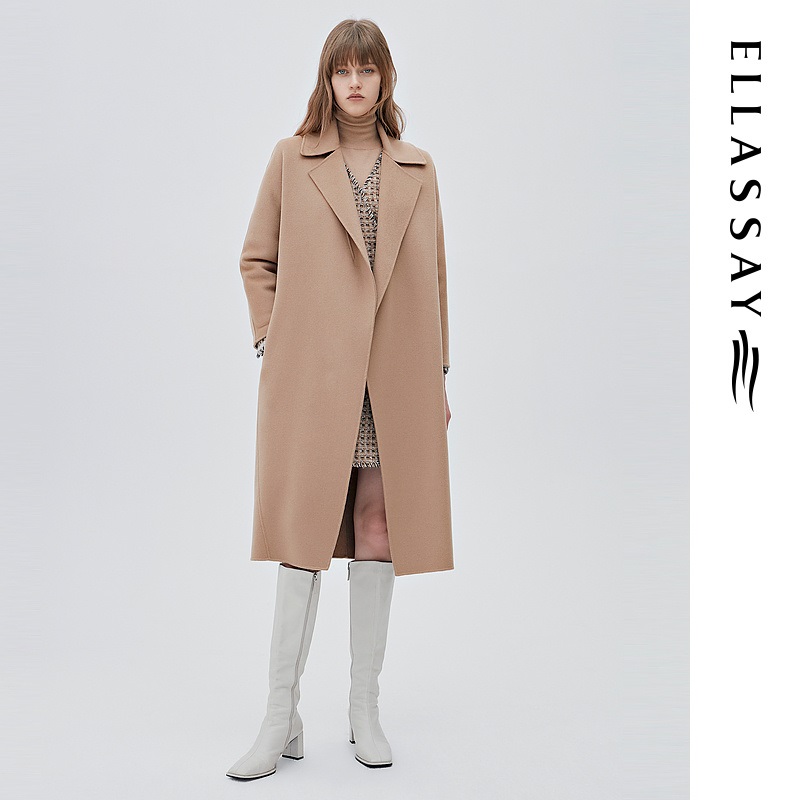 【贤哥专属】歌力思冬款廓形羊毛高级质感大衣女EWF334D01400