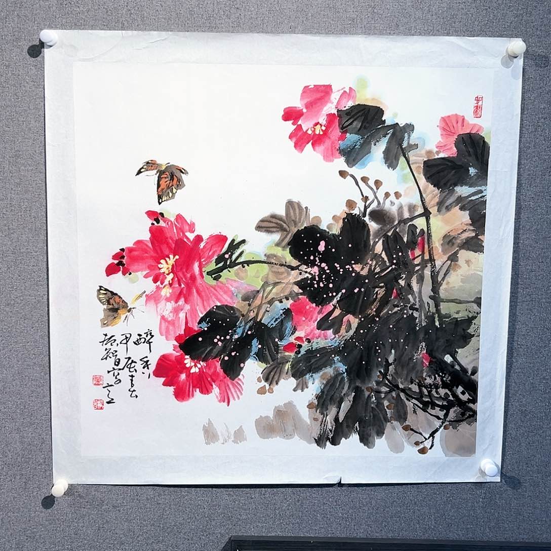 国画红袍画院手绘作品