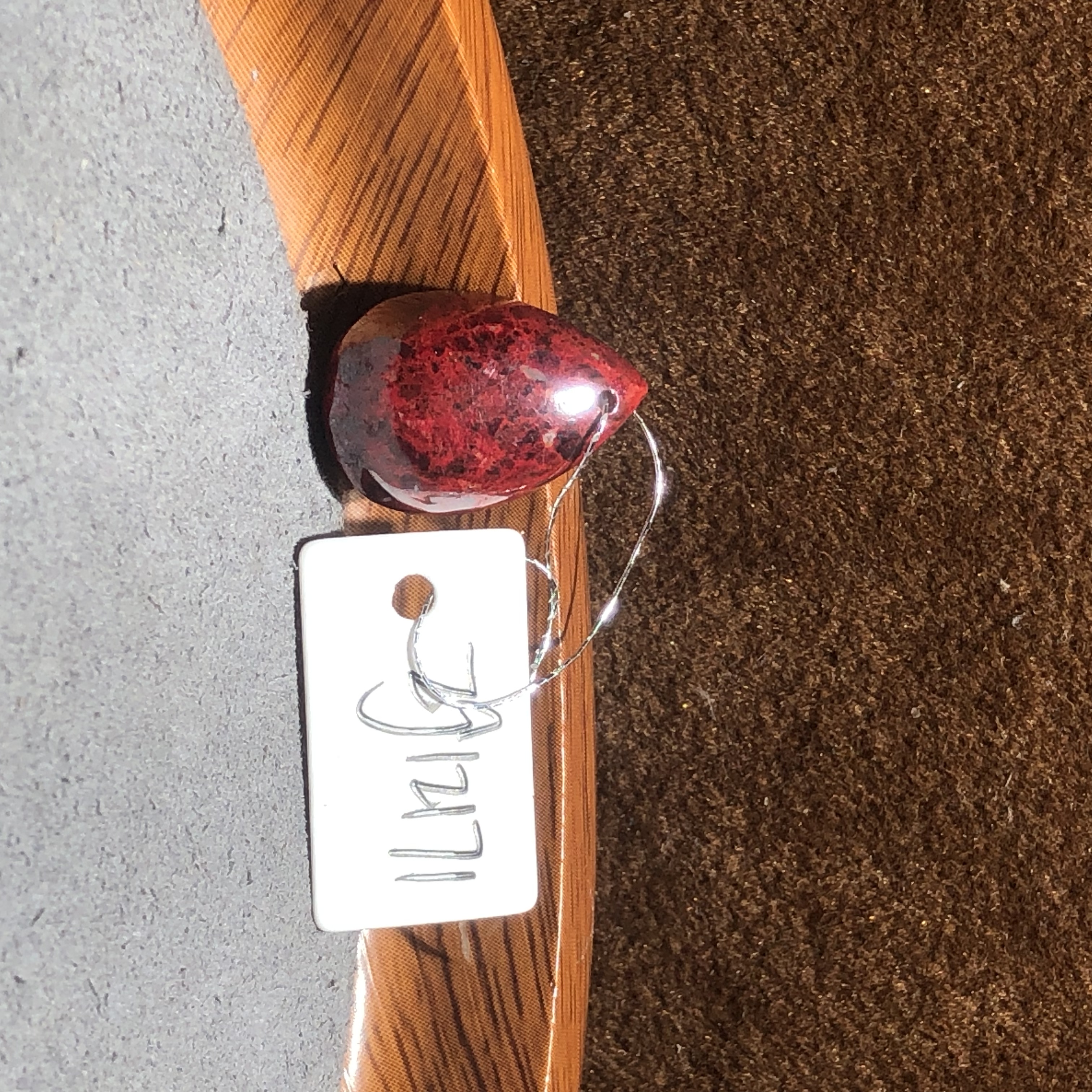 天然辰砂【张老斯珠宝】天然朱砂随形吊坠zg12171