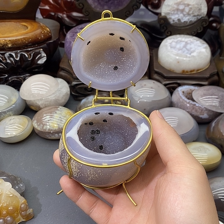 未镶嵌摆件紫晶聚宝盆