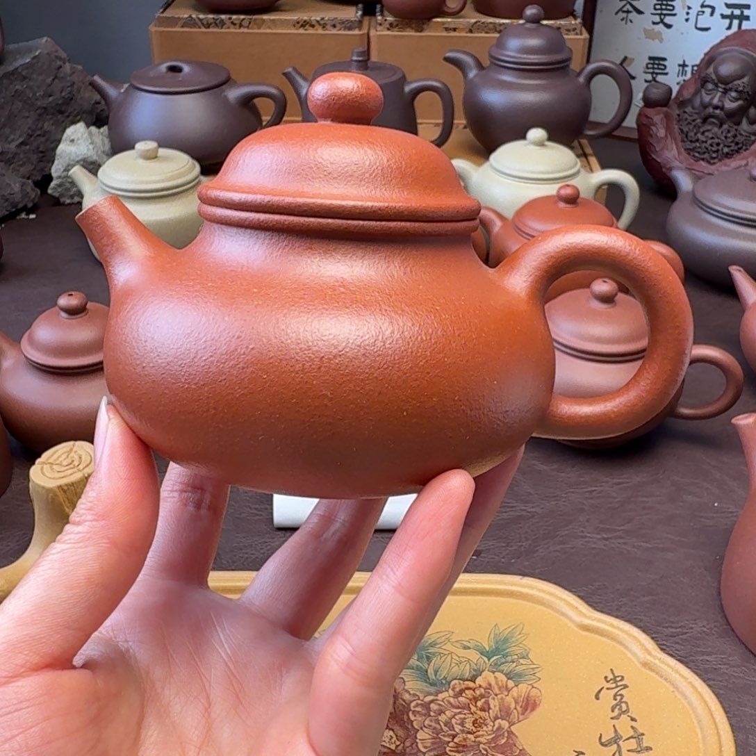 一***情紫砂茶壶红将坡   容天230