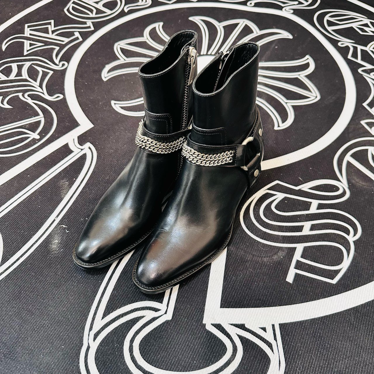95新 YSL/圣罗兰 元年链条靴/35码/95新/ysc0030