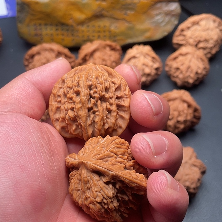 波***澜文玩核桃把件四座楼45尺寸全品