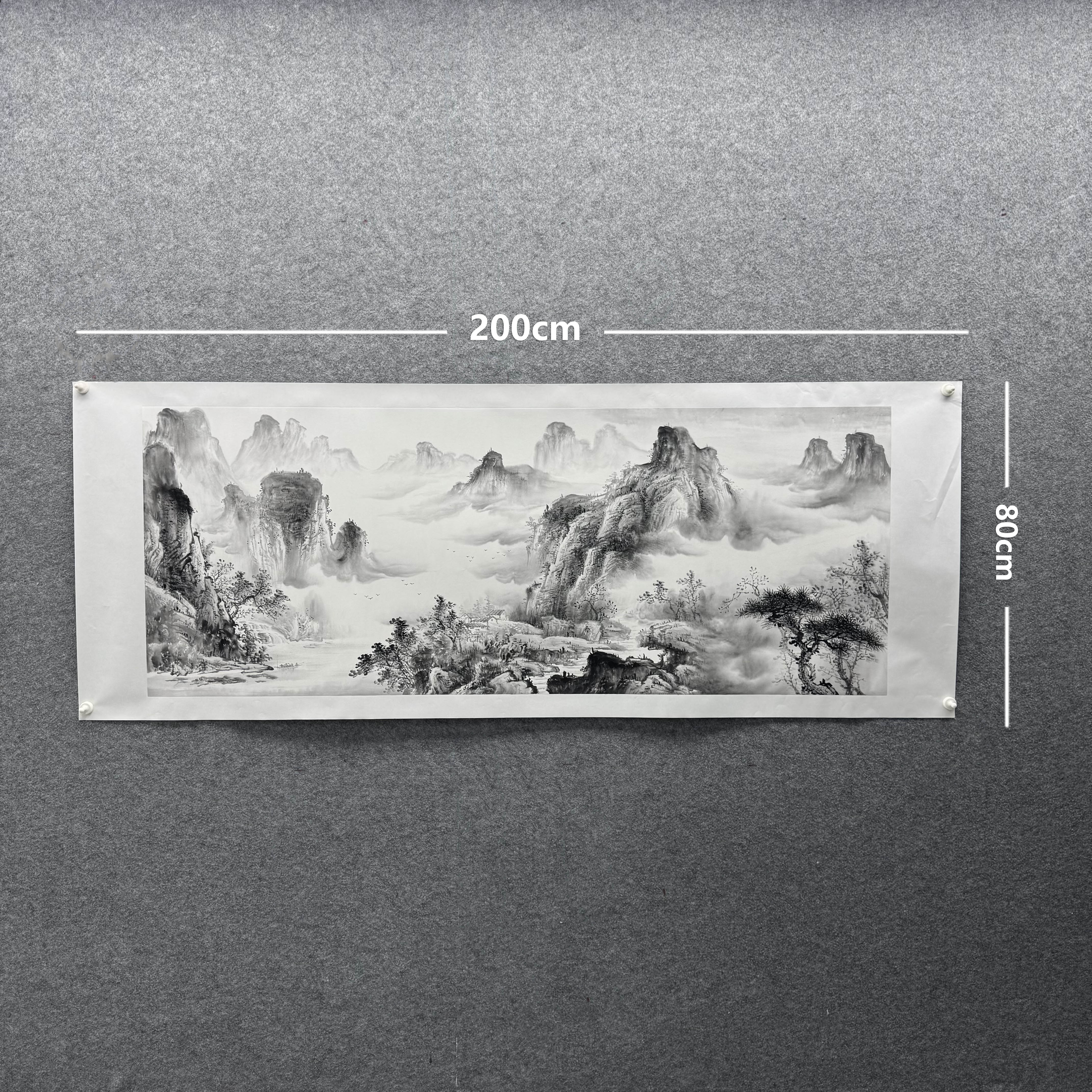 【山水画】张恒禄200*70cm手绘礼盒作品（23）