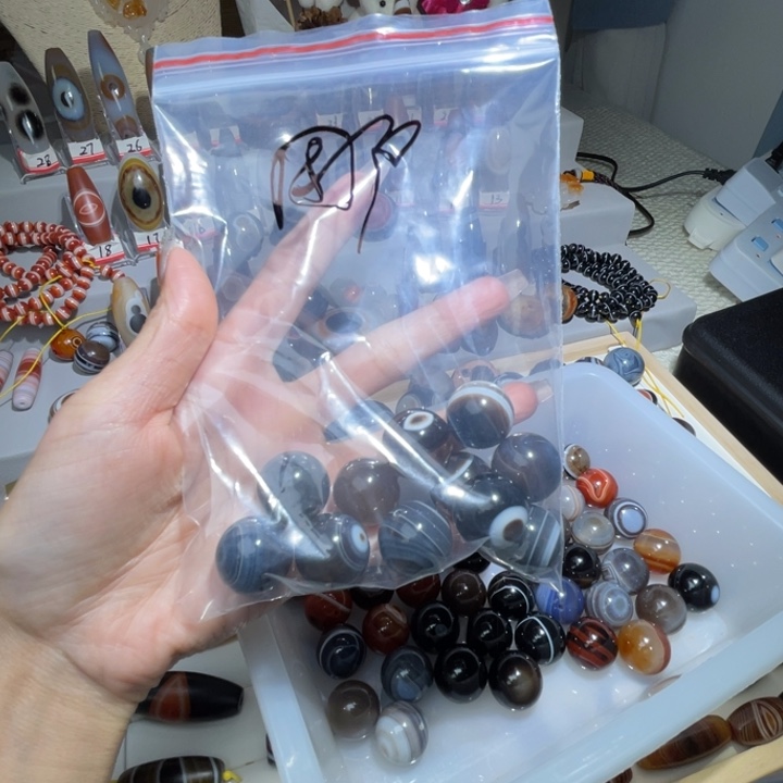 §***行玛瑙/玉髓未镶嵌项链