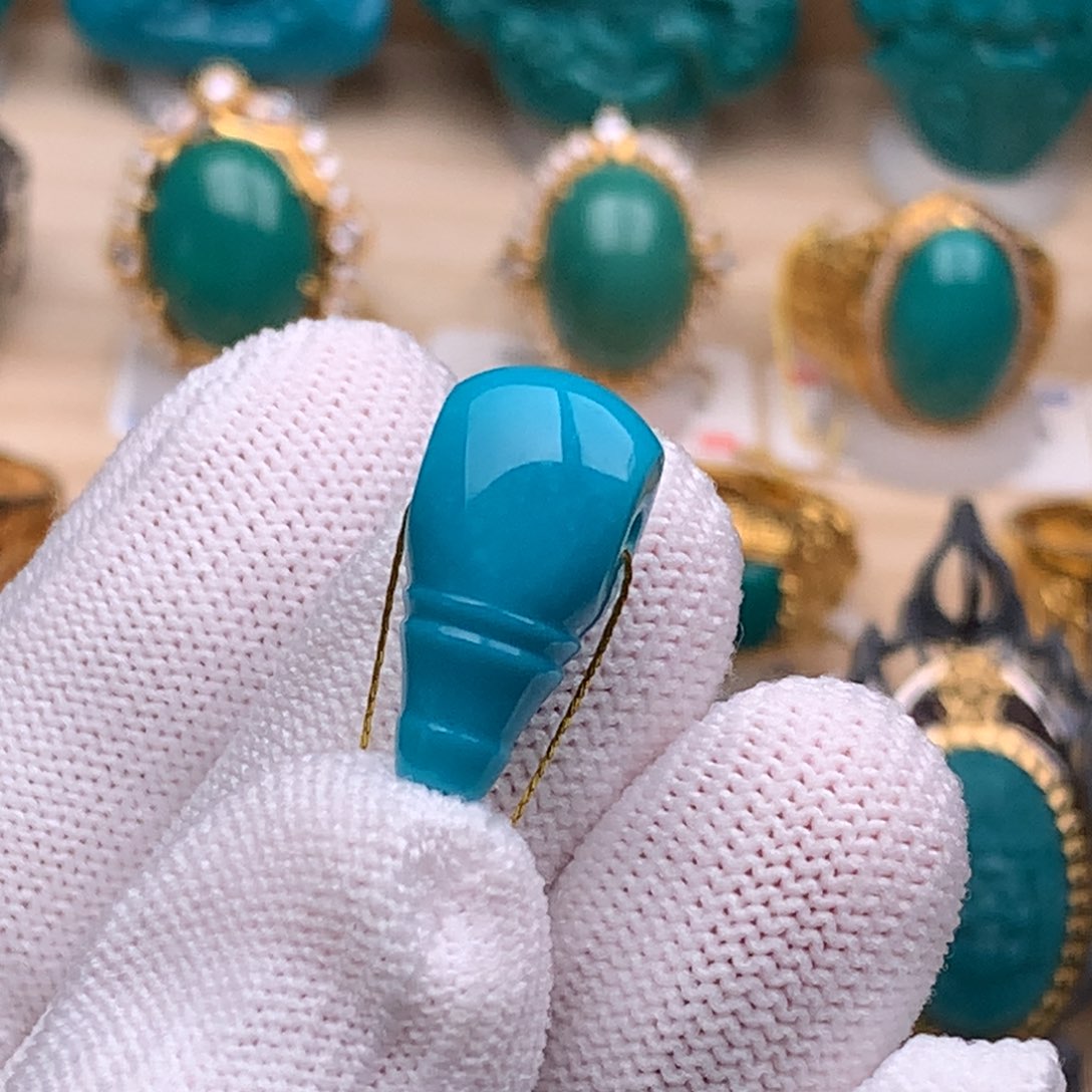 未镶嵌绿松石珠宝奇石9.5mm