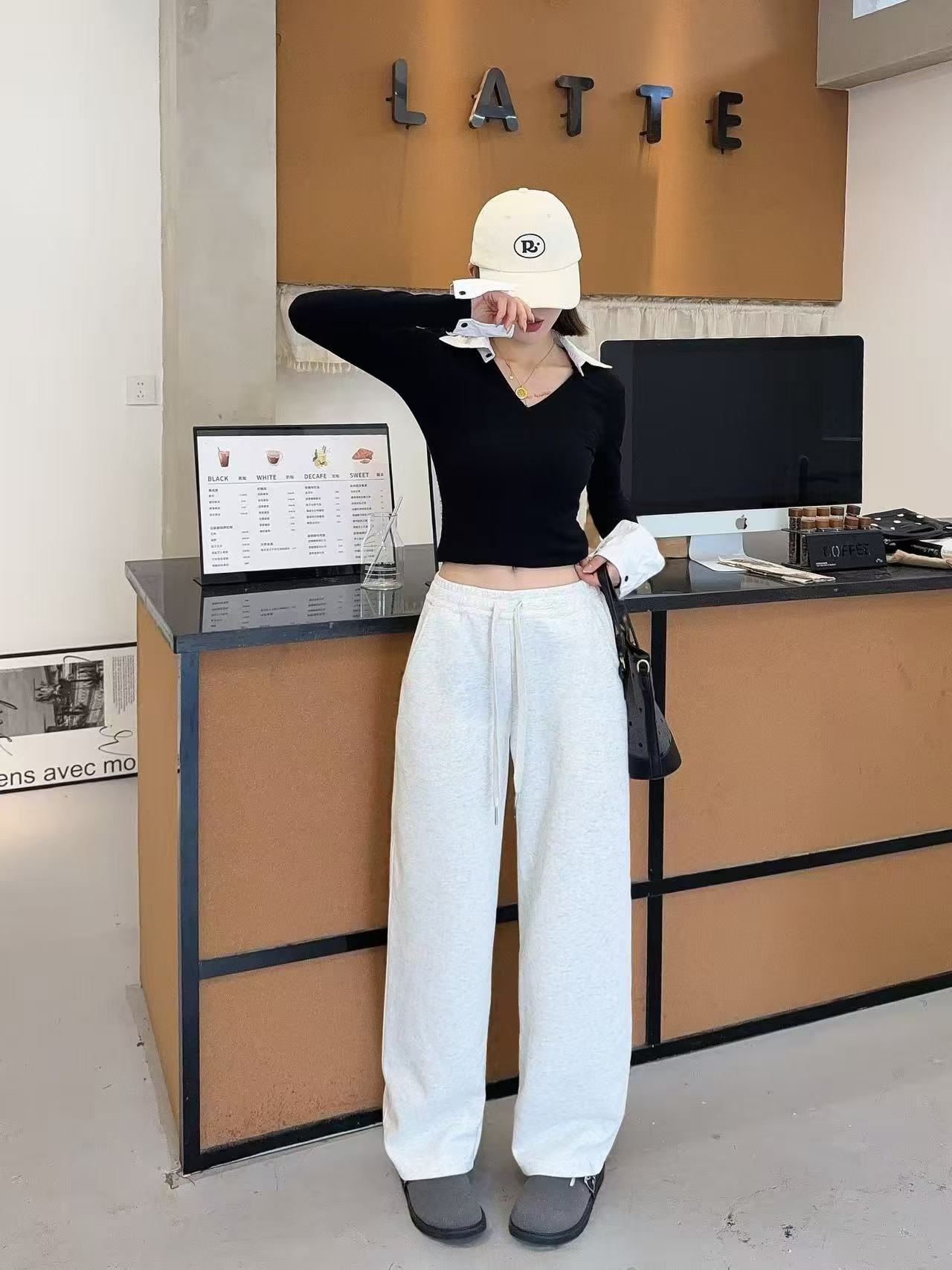 【加绒】加厚卫裤洋气显瘦窄版直筒弯刀阔腿裤时尚宽松休闲