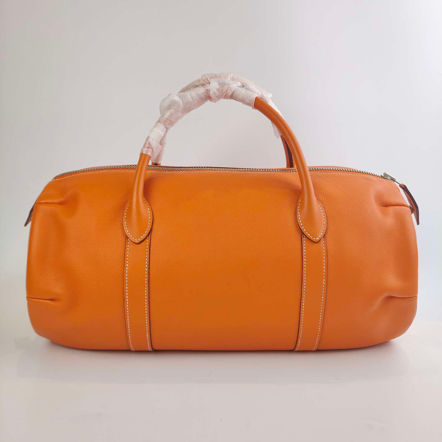 95新 Hermes/爱马仕 Polochon银扣 手提包 框N /7451