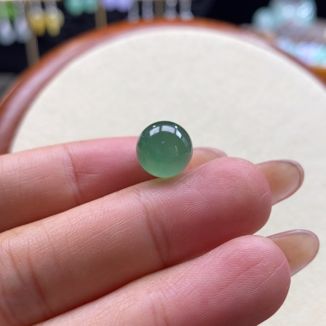翡翠吊坠(不含链)未镶嵌翡翠冰深翠绿珠卡10.2m