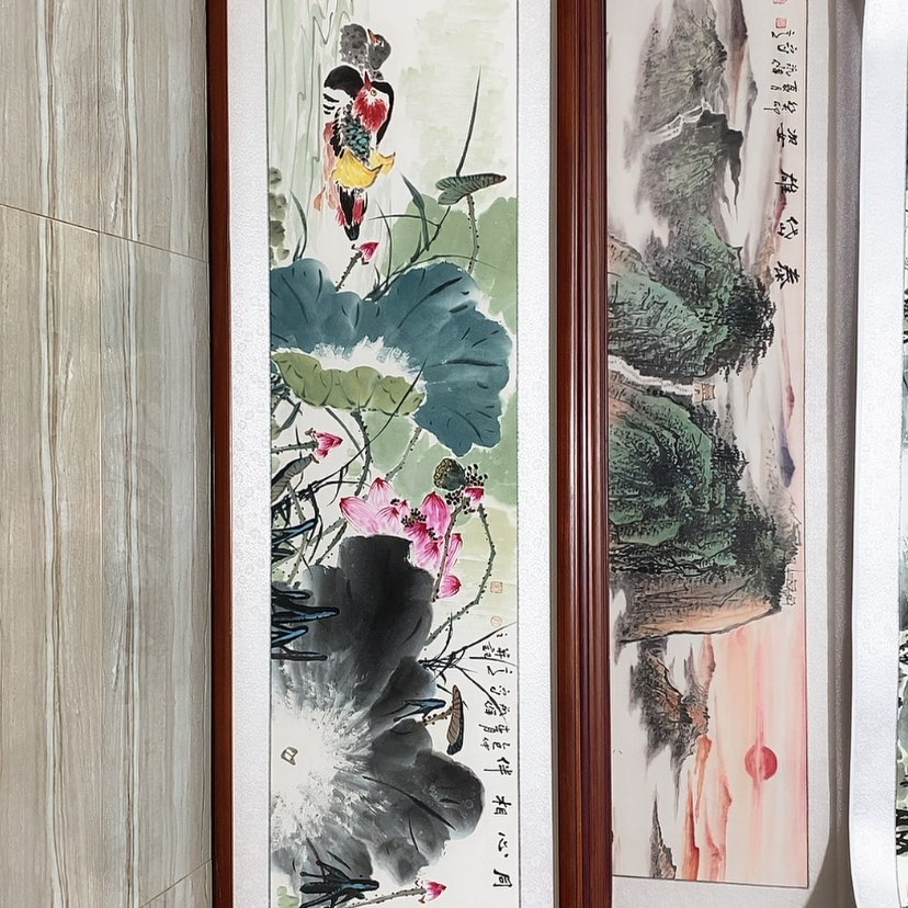 【闪购商品】国画书画作品带框163×48