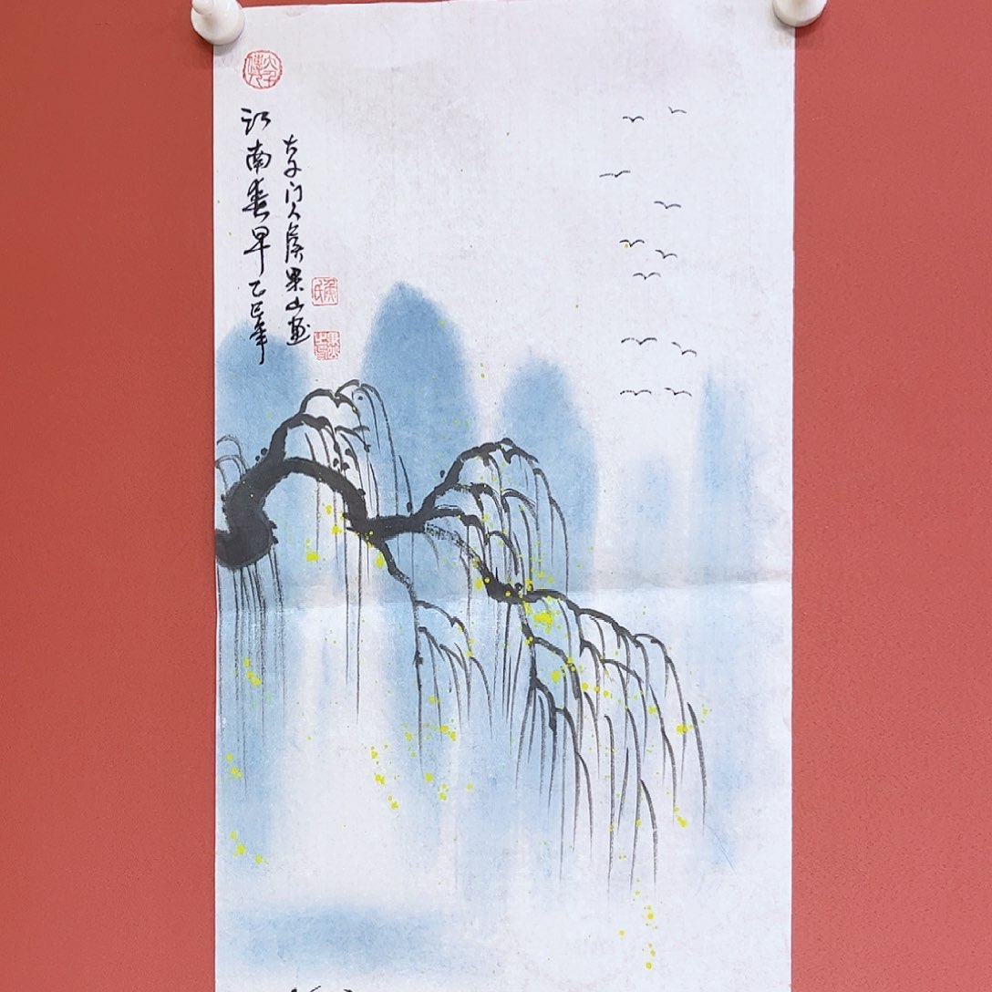 国画侯果山老师亲笔手绘作品朵 