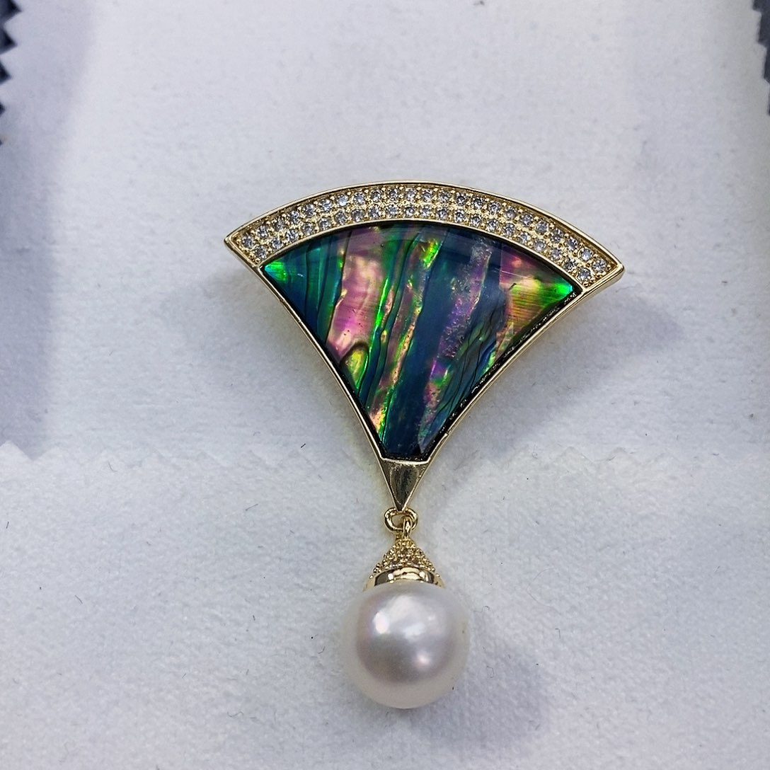 淡水珍珠正版珠宝公司配件胸针未镶嵌