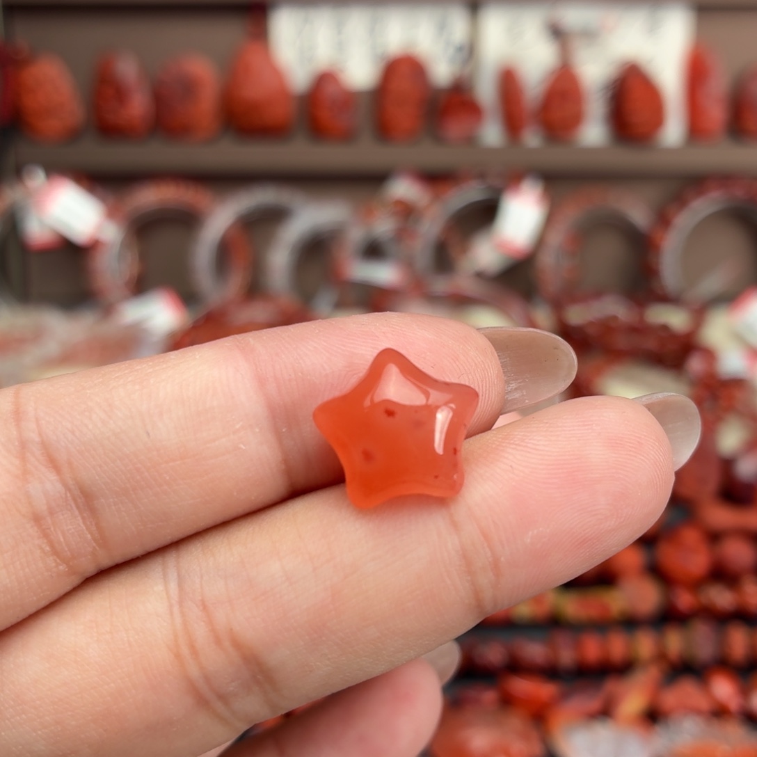 南红玛瑙未镶嵌颈饰通孔星星