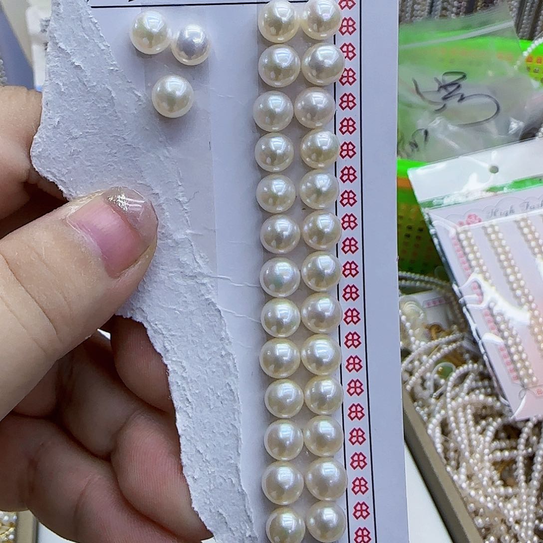 未镶嵌淡水珍珠16号， 一对成品