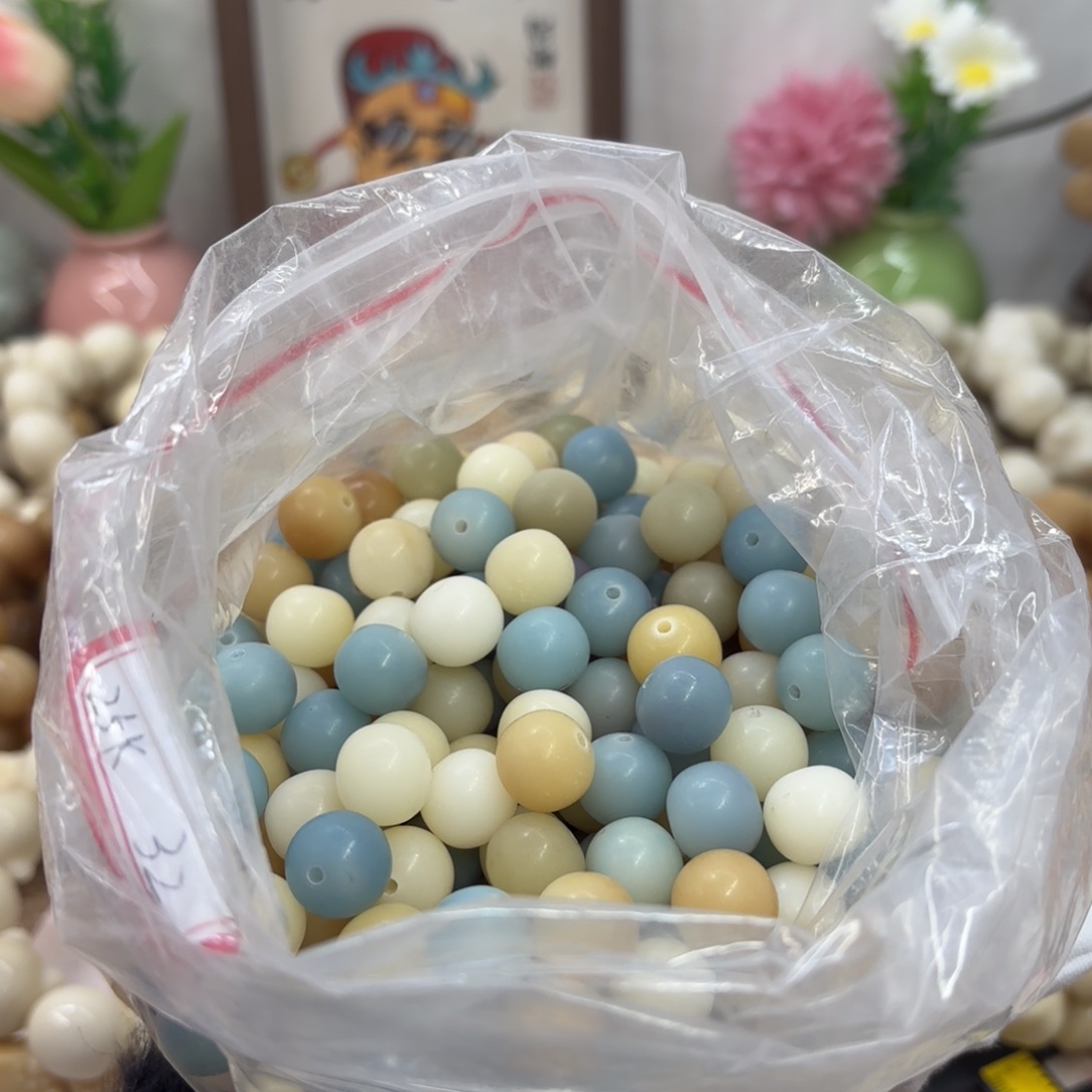 菩提根/象牙果吊坠13干磨瑕疵胖苹果散珠25颗一锅809