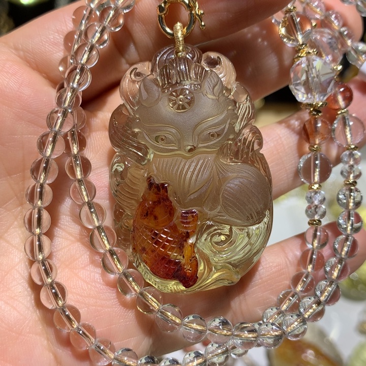 水晶颈饰未镶嵌天然