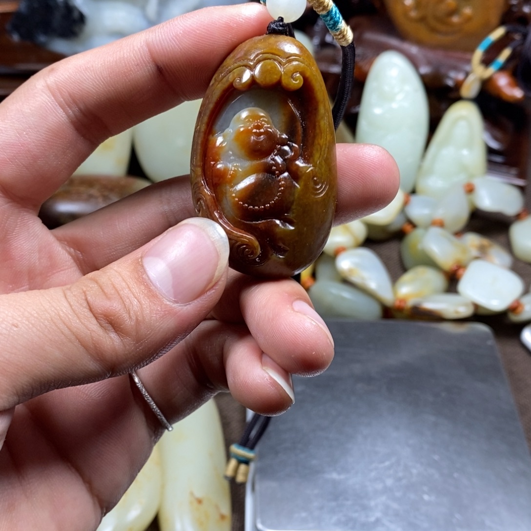 和田玉未镶嵌挂件