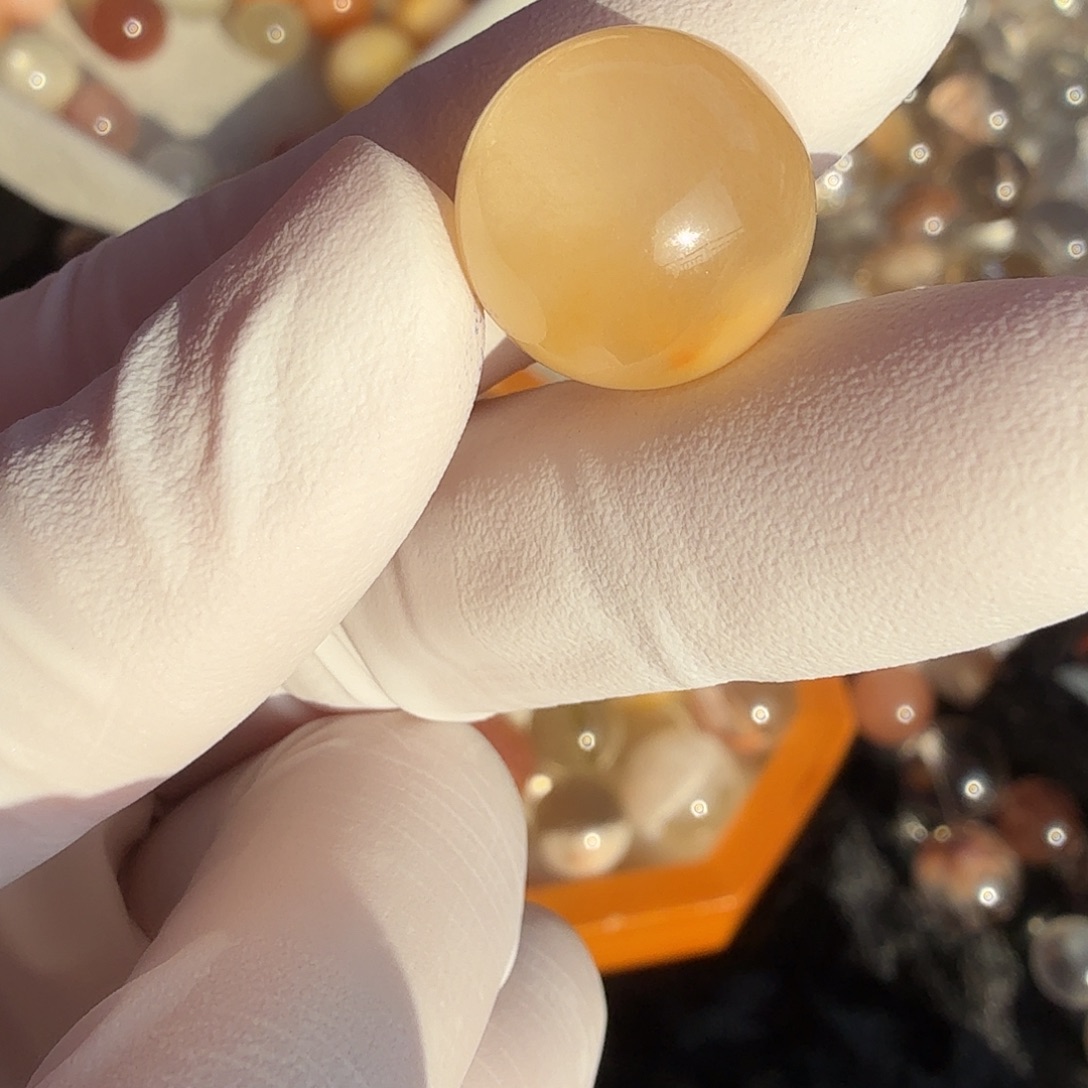 ****珊未镶嵌水晶珠宝半成品兔毛定制不退换14.1mm