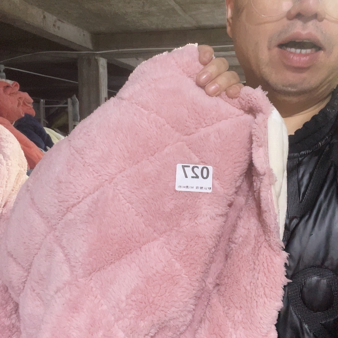 化纤宽1.75米尘土脏加厚款双面绒法兰绒双面绗棉1米价027