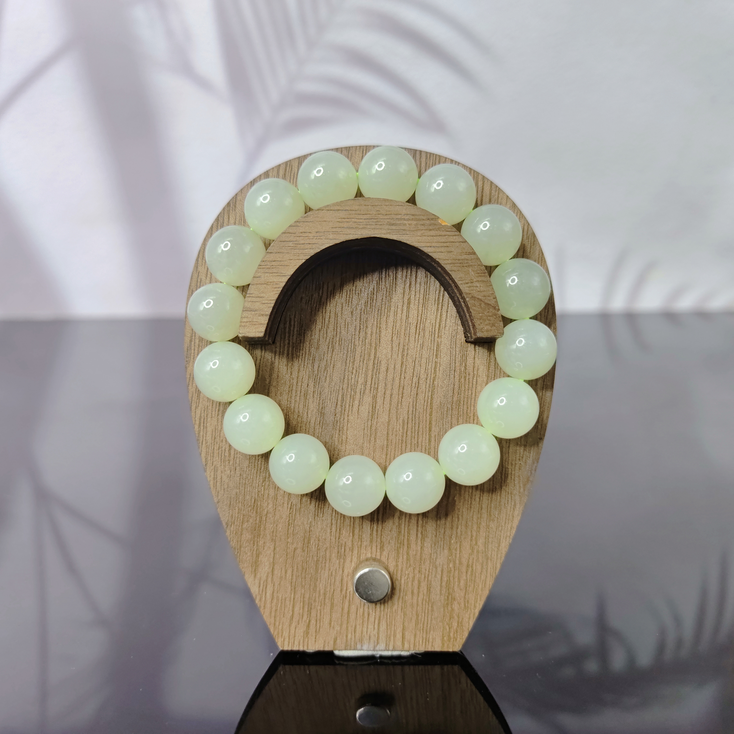 H和田玉圆珠手串（卡12）0107