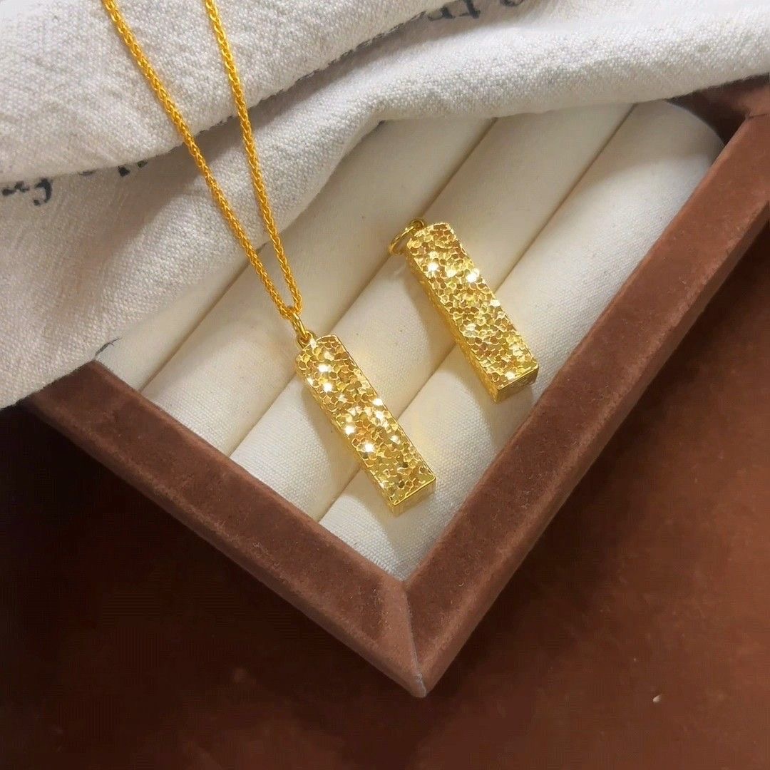 合金项链 碎冰冰四方来财轻奢精致气质INS百搭简约不掉色