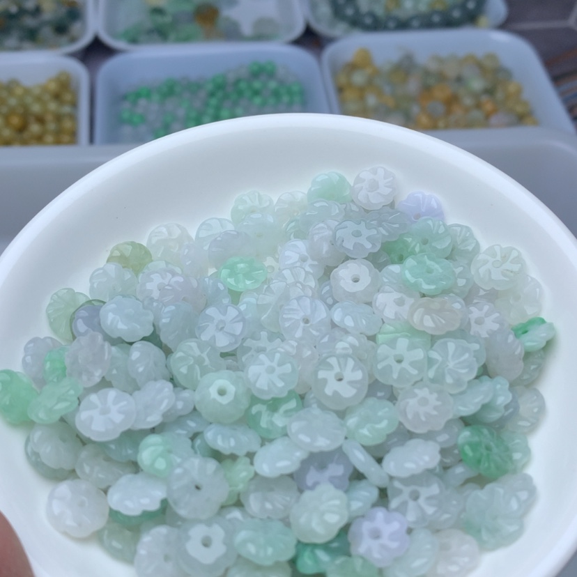 【闪购商品】翡翠手链未镶嵌卡9冰花花50个