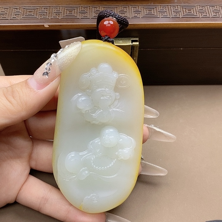 和田玉挂件未镶嵌回***鞋