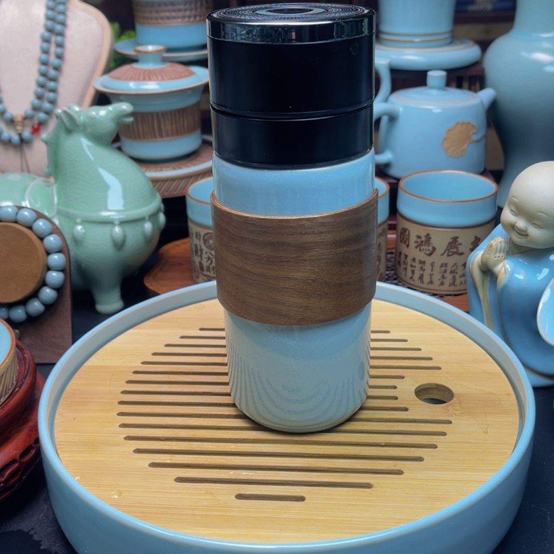 【闪购商品】摆件瓷汝州单壶，壶壶，杯子，盖碗