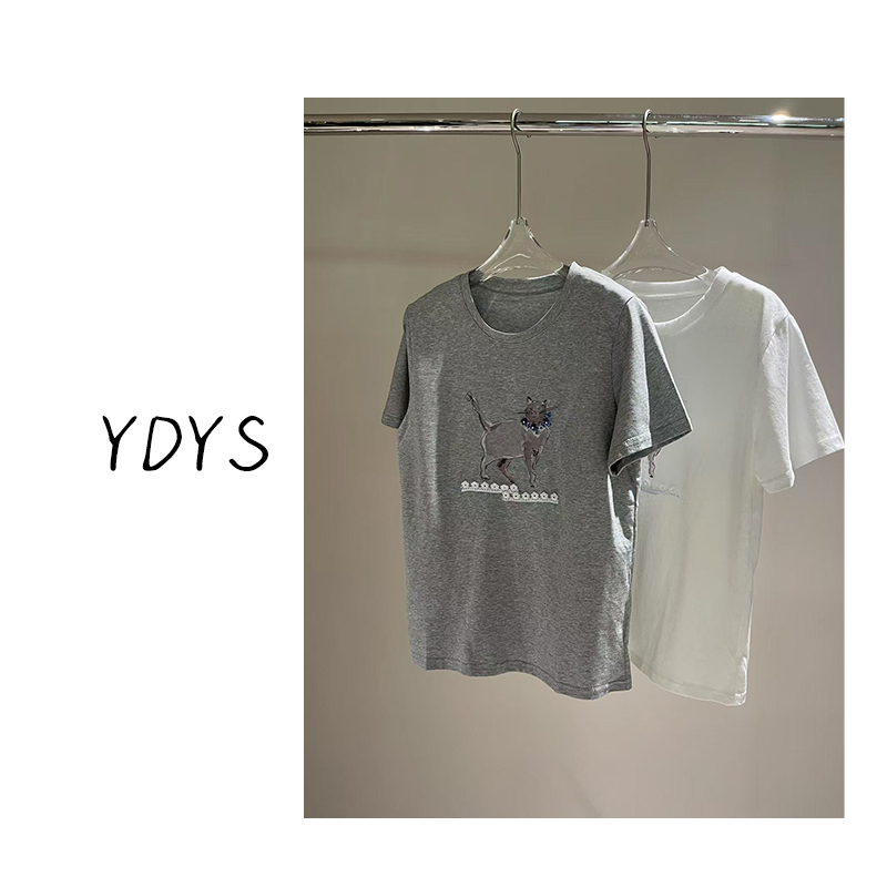 【YDYS】25K00288 2025新款时尚气质小众T恤