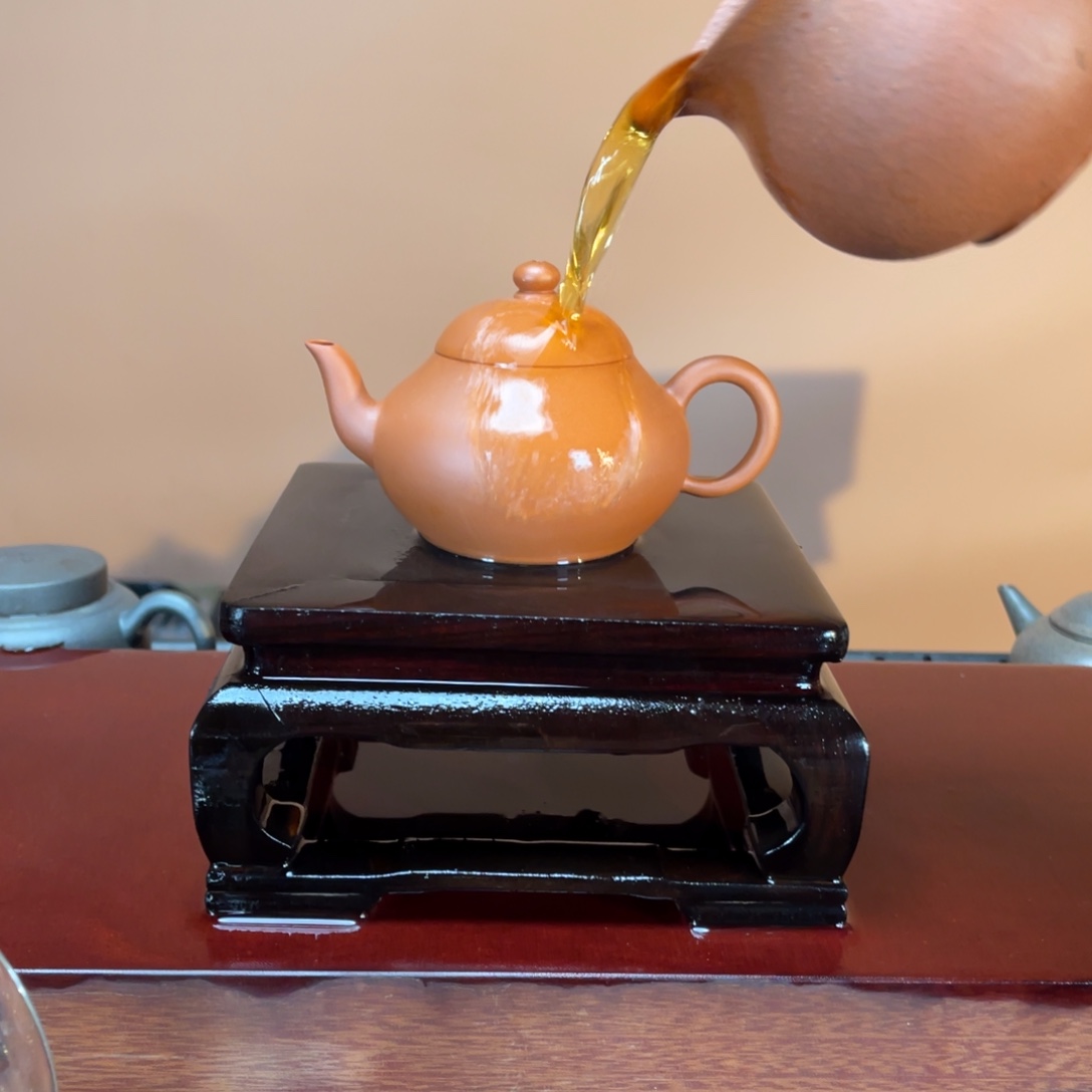 紫砂茶壶高端130cc生砂朱泥梨