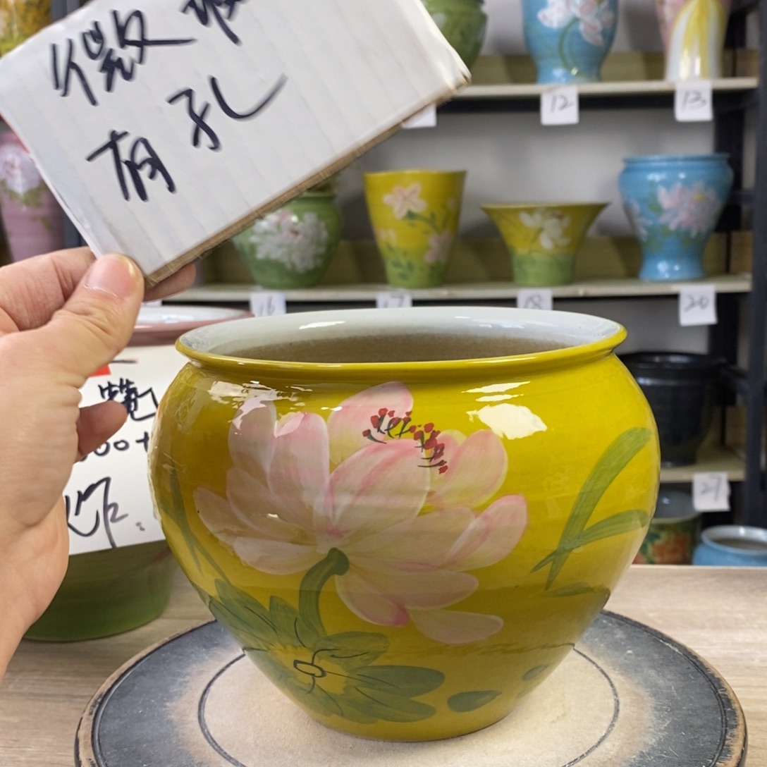 景德镇手工手绘陶瓷花盆