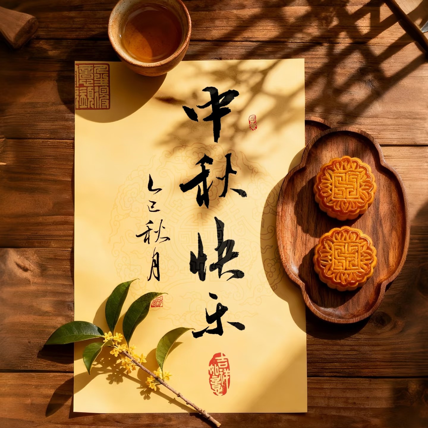 中秋节团团圆圆事事顺意组合