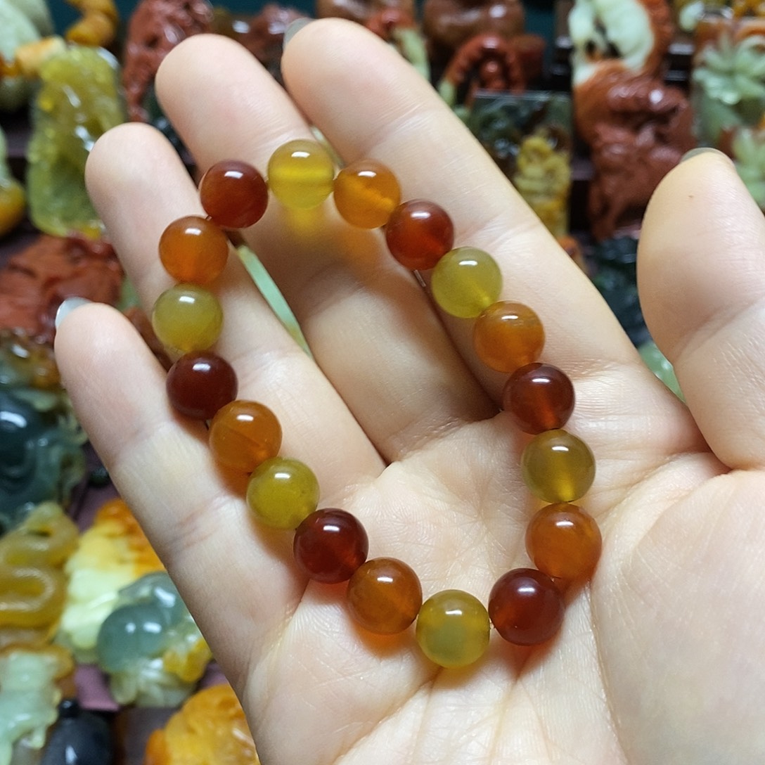 蛇纹石玉未镶嵌手链