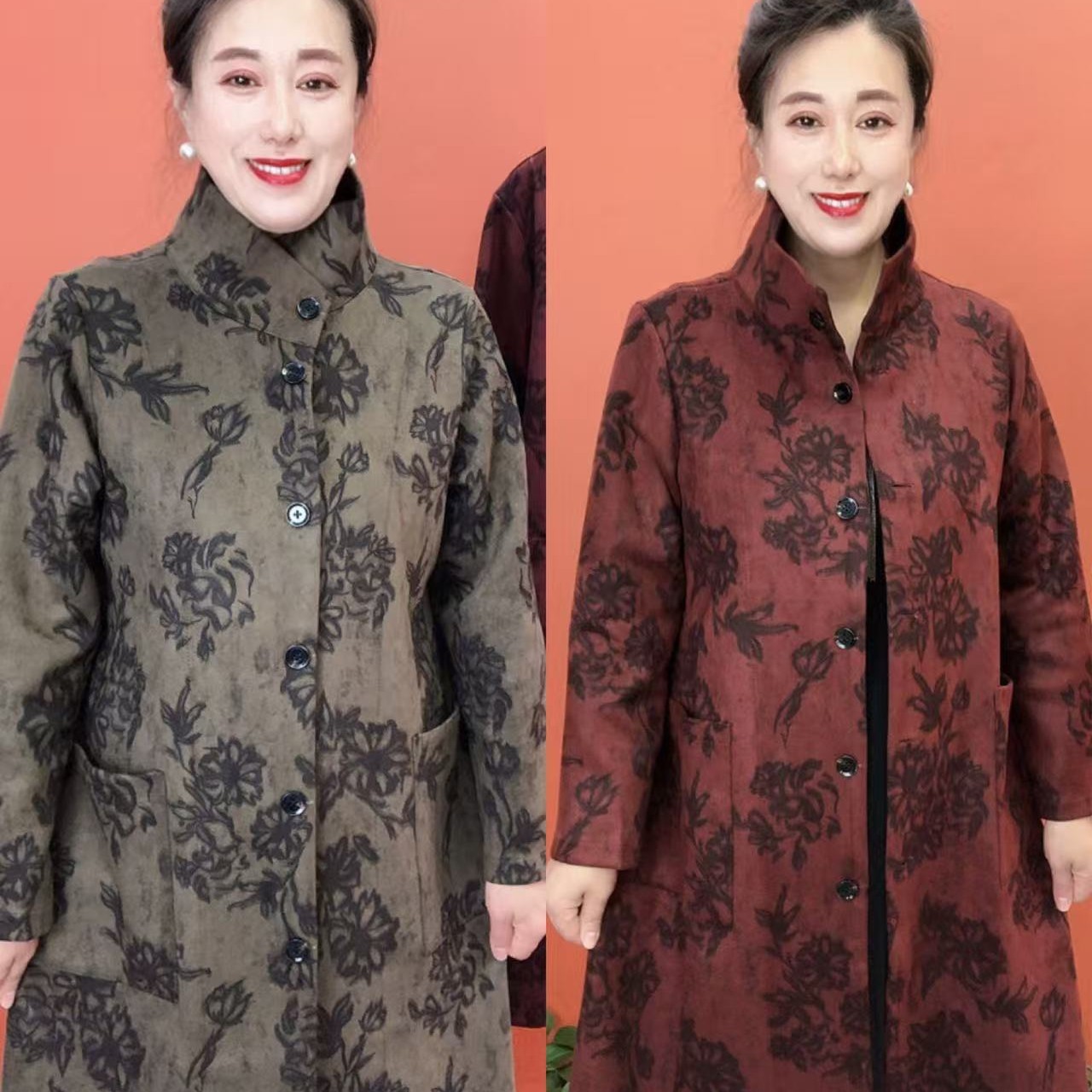夫69663中长款立领外套