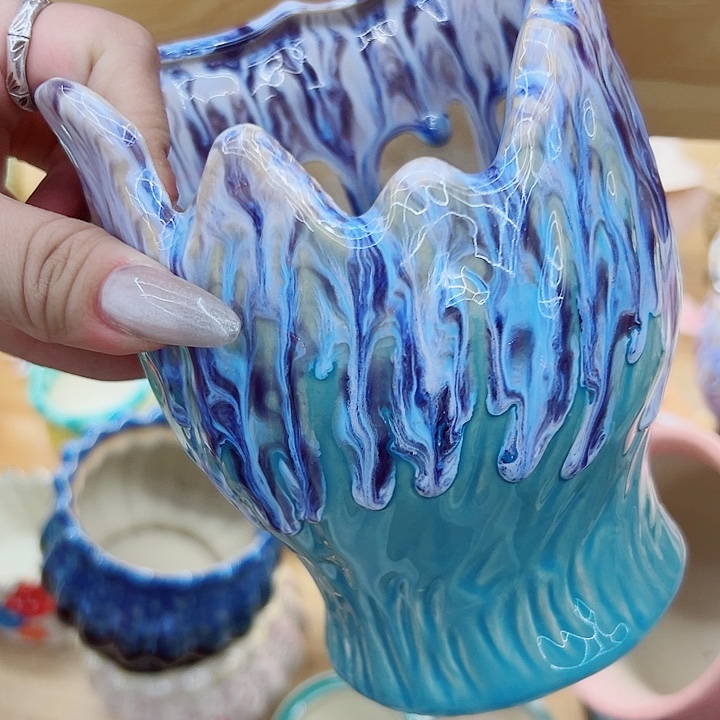 有孔，满10元发货多肉陶瓷花盆