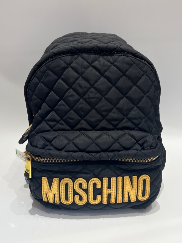 95新 Moschino/莫斯奇诺 Moschino莫斯奇诺菱格纹中号双肩包 