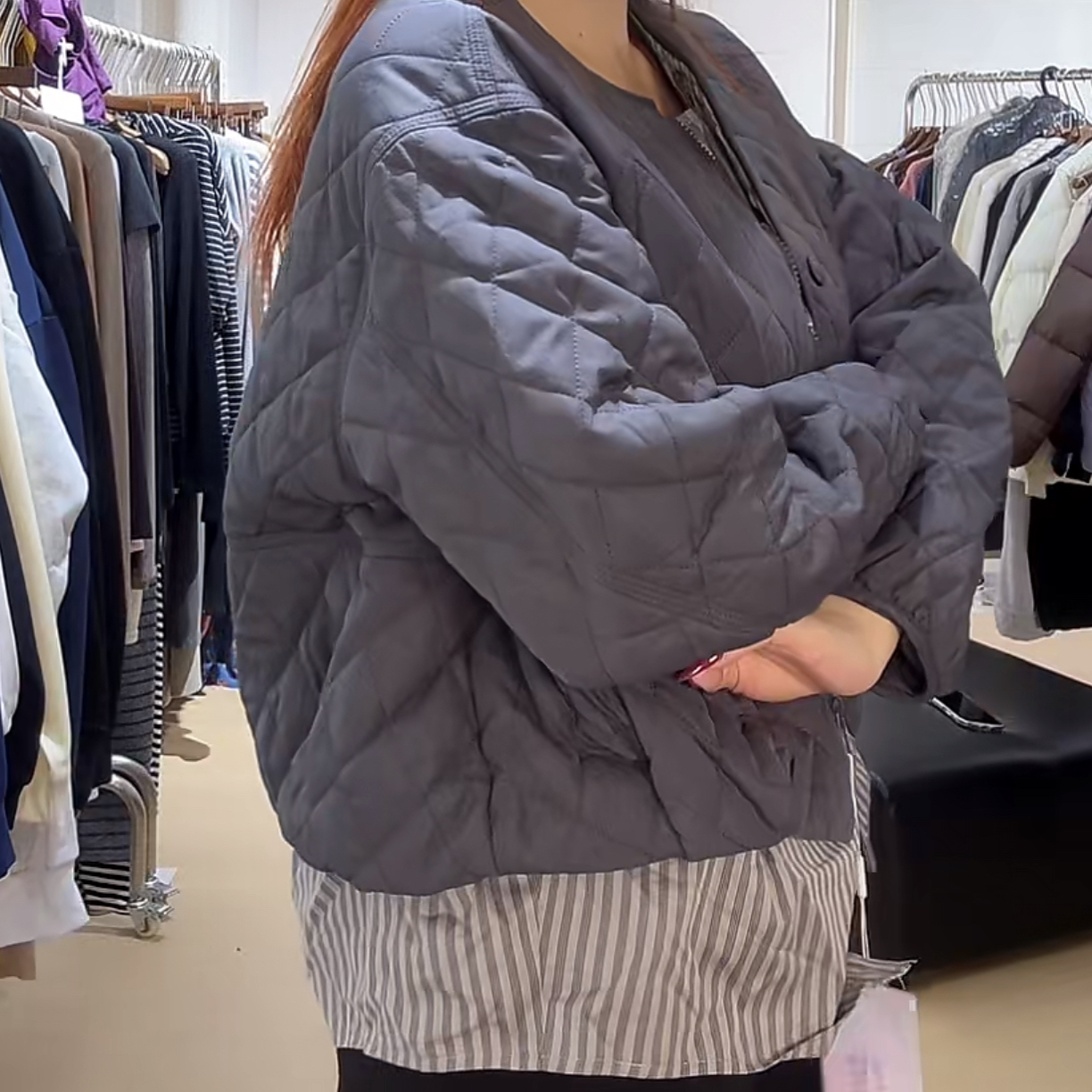 格子拼接棉服棉服棉服