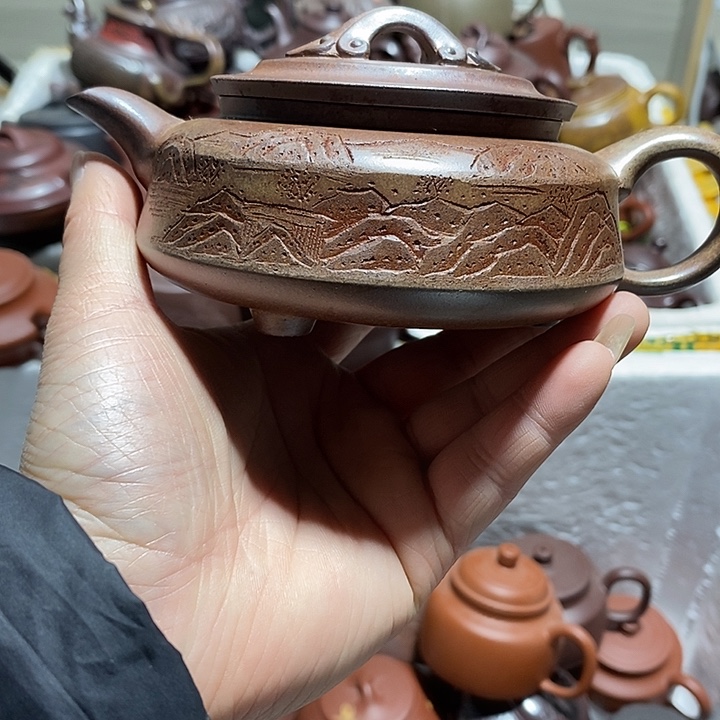紫砂茶壶嘴磕微瑕