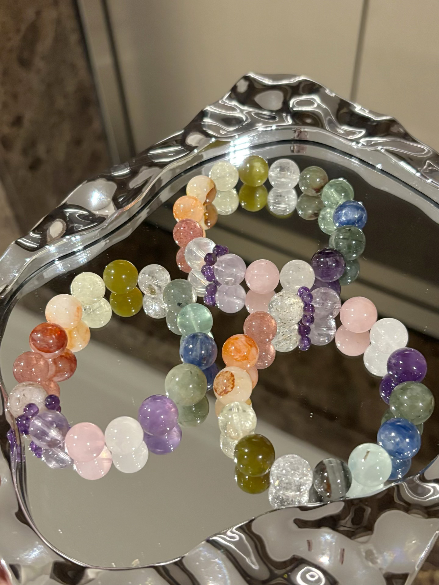 合金手链 【咪岛】幻彩流光：多宝手串简约高级小众